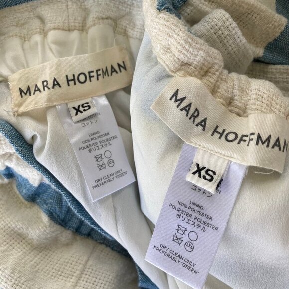 MARA HOFFMAN NOVELTY STRIPE RUFFLE SHORT AND TOP SET MSRP $335.00 Women’s XS - Picture 12 of 12